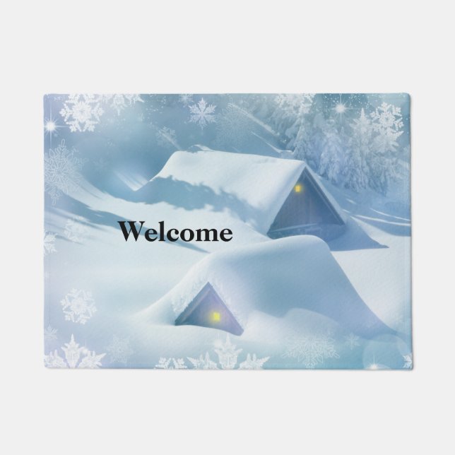 Tapete Neve derramada no telhado de uma floresta (Frente)