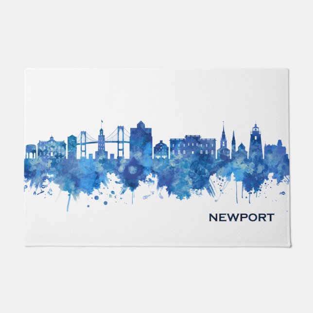 Tapete Newport Rhode Island USA Skyline Blue (Frente)