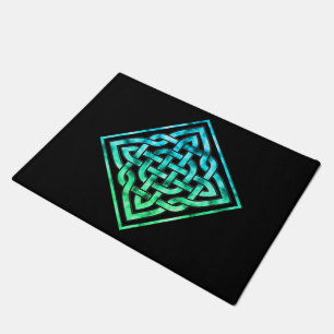 Tapete Nó Céltico - Porta Verde Azul Diamante