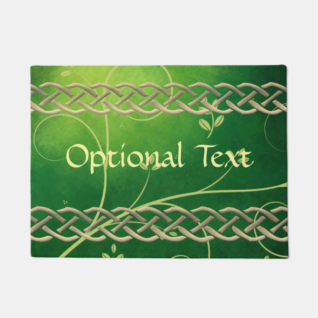 Tapete Nó e Folhas Verde Céltico (Frente)