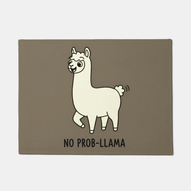 Tapete "No Prob-Llama" Cute Llama Doodle - Chill Vibe (Frente)