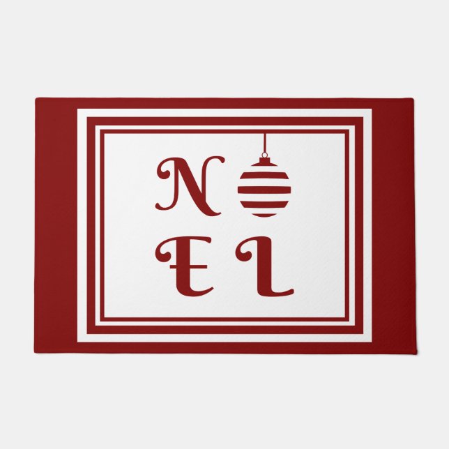Tapete Noel Natal Red and White Bauble (Frente)