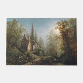 Tapete Noite de Lua sobre Capela e Cavaleiros