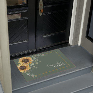 Tapete Noiva Geométrica Personalizada Flor de Girassol Eu
