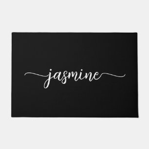 Tapete Nome com Letra Minúscula Preta Minimalista Feminin