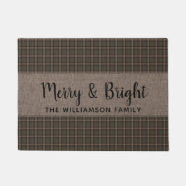 Tapete Nome da Família de Felizes do Country Homespun