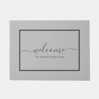 Tapete Nome da família de script de cinza luminosa Elegan