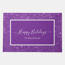 Nome da família de scripts roxos de Feriados Feliz