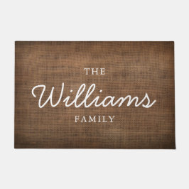 Tapete Nome da família de textura tecido impresso Bem-vin