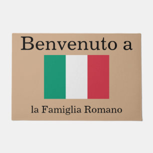 Tapete Nome da família Flag La Famiglia em italiano perso