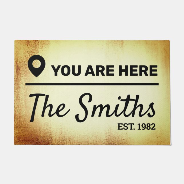 Tapete Nome da Família Personalizada (Frente)