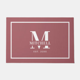 Tapete Nome da Família Personalizada do Pino Dusty Monogr