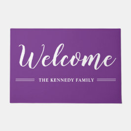 Tapete Nome da Família Puro e Branca Bem-vindo