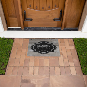 Tapete Nome da família russa de madeira preta de celeiro