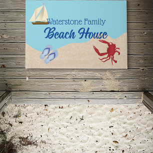 Tapete Nome da Família Water and Beach House