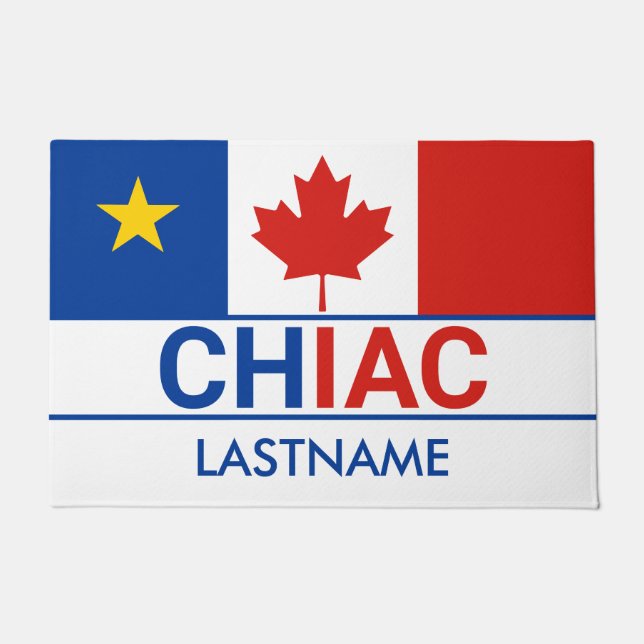 Tapete Nome de bandeira canadense chinês acadiano (Frente)