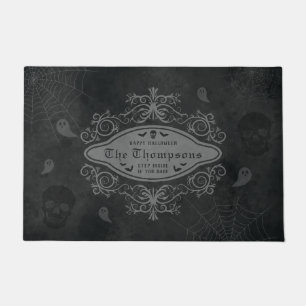 Tapete Nome de Família Vintage Dark Gothic Macabro Hallow