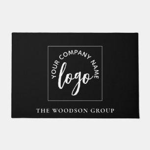 Tapete Nome de logotipo minimalista simples preto