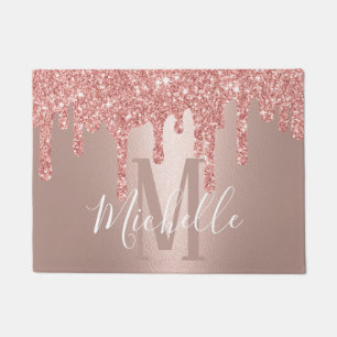 Tapete Nome do Monograma das Unidades de Brilho Douradas 