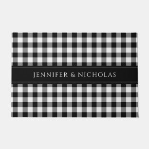 Tapete Nome Do Padrão Gingham Verificado A Preto E Branc