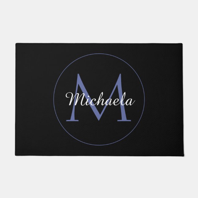 Tapete Nome inicial do monograma moderno em círculo mínim (Frente)
