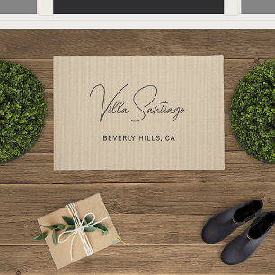 Tapete Nome Moderno Personalizado da Residência Doméstica