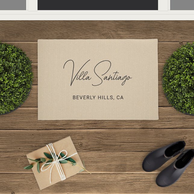 Tapete Nome Moderno Personalizado da Residência Doméstica (Criador carregado)