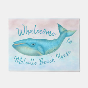 Tapete Nome náutico de Whalecome da baleia azul de cas