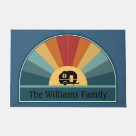 Tapete Nome Personalizado Acampamento Retro Sunrise em To