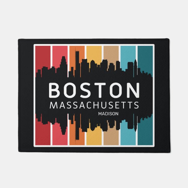 Tapete Nome Personalizado Boston Massachusetts (Frente)