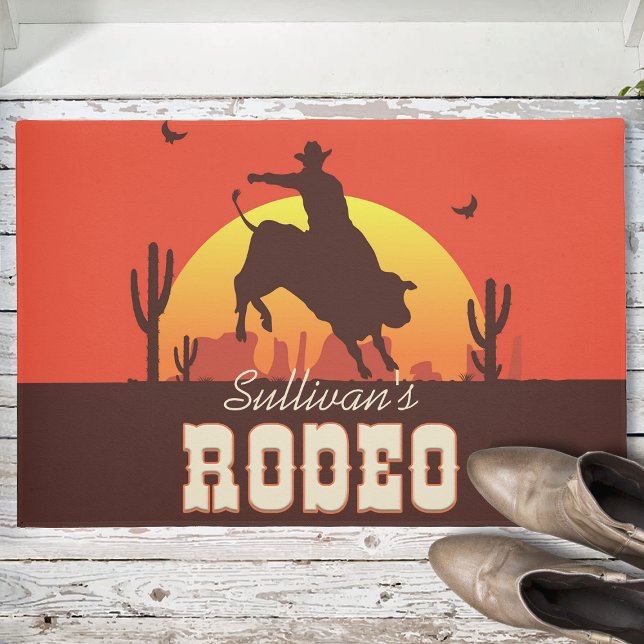 Tapete NOME Personalizado Bull - Bull - Rider Rodeo Ocide (Criador carregado)