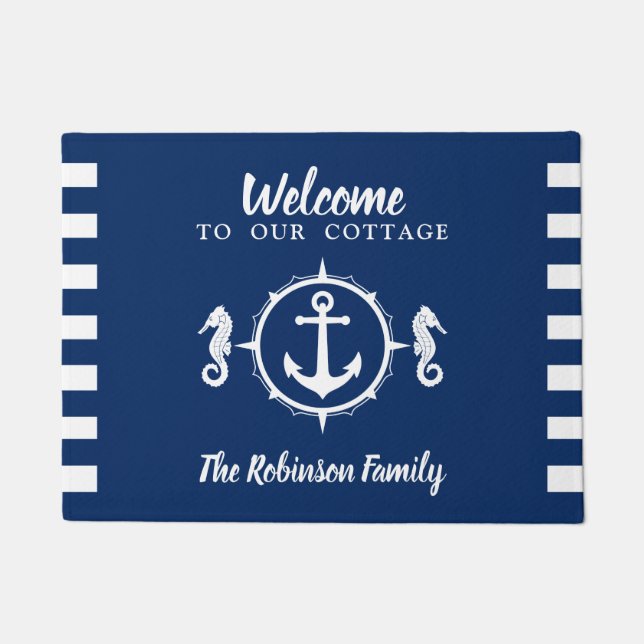 Tapete Nome Personalizado da Família Algodão do Cavalo-da (Frente)