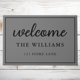 Tapete Nome Personalizado da Família de Cinzas de Boas-Vi