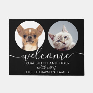 Tapete Nome Personalizado da Família de Fotos Pet