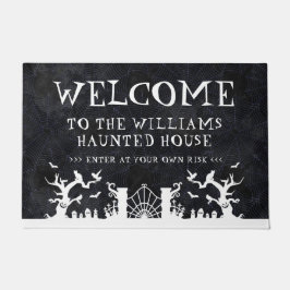 Tapete Nome Personalizado da Família Halloween Boas-vinda
