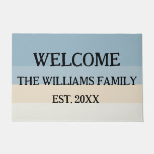 Tapete Nome Personalizado da Família Monograma Doormat