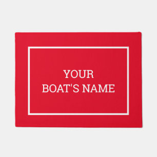 Tapete Nome Personalizado do Barco Dock Mat Red
