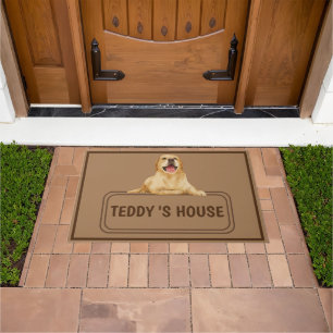 Tapete nome personalizado do DOG Sign House do recuperado