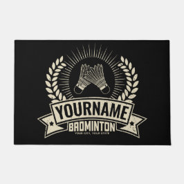 Tapete Nome Personalizado do Jogador de Badminton Racquet