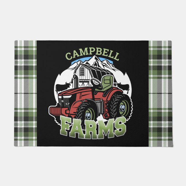 Tapete Nome Personalizado Farmer de Trator da Fábrica do  (Frente)