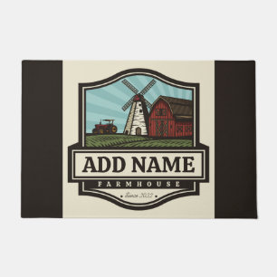 Tapete NOME Personalizado Farmhouse Rustic Farmhouse Old