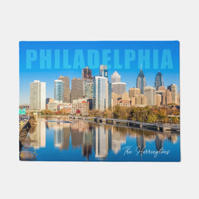 Tapete Nome Personalizado Philadelphia Pensilvânia (Frente)