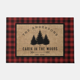 Tapete Nome Rustic Country Family Name Cabin in in the Wo