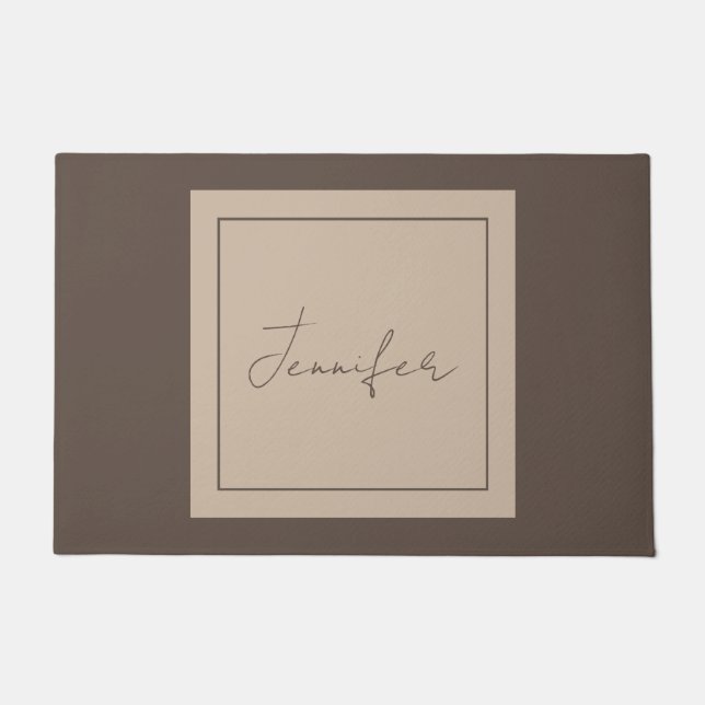 Tapete Nome Simples da Placa Elegante de Caligrafia (Frente)