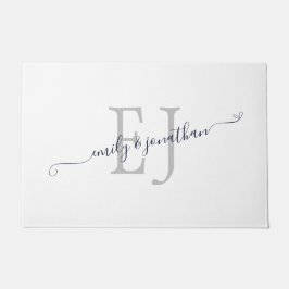 Tapete Nomes de Casais Iniciais do Monograma Branco