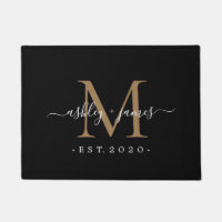 Nomes de Script do Monograma Dourado Chic Data de
