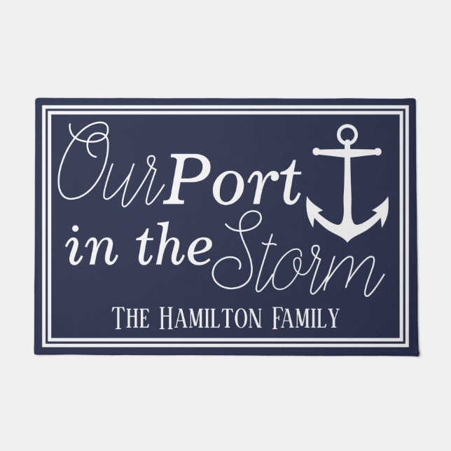 Tapete Nossa Porta na Tempestade White Anchor | Personali (Frente)