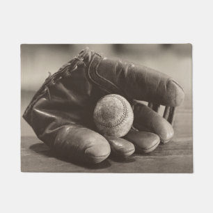 Tapete Nostalgia de baseball - Mitt e Baseball