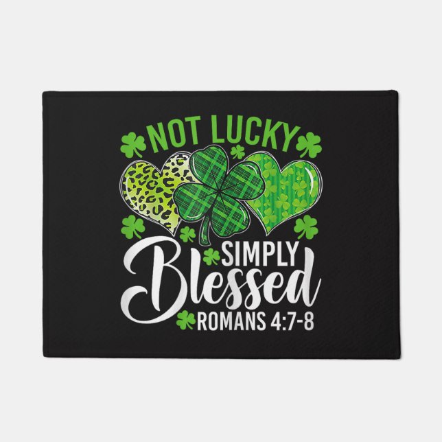 Tapete Not Lucky Simply Blessed Christian (Frente)