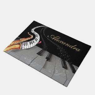 Tapete Nota de Música para Piano Saxofone do Luxury Pers